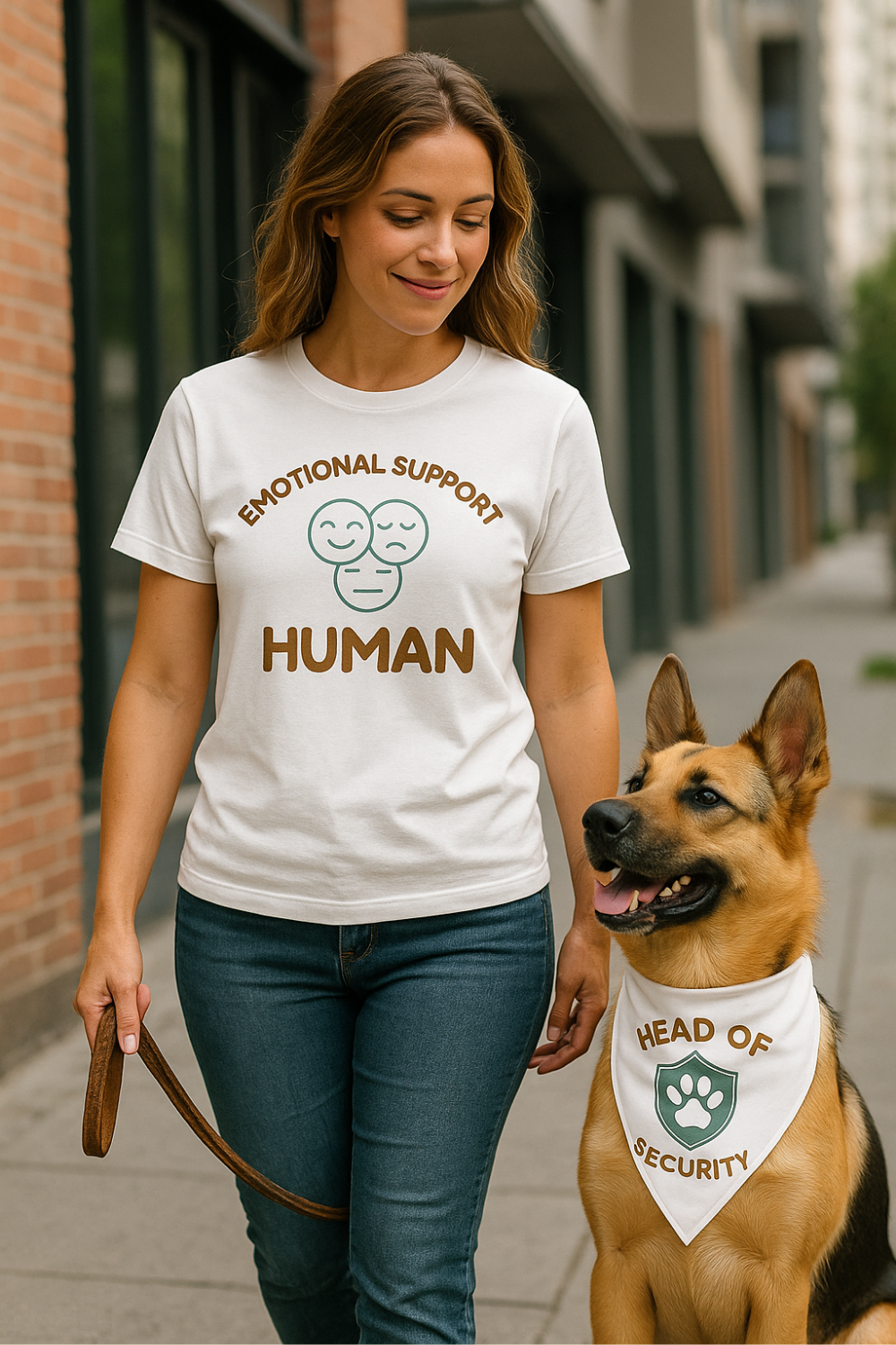 Security Team Duo Set – Matching Tee + Dog Bandana for Dog Moms
