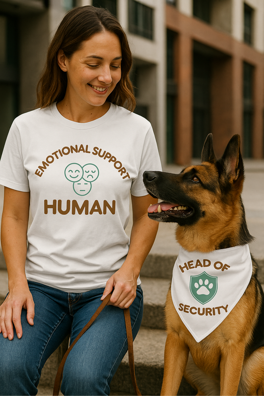 Security Team Duo Set – Matching Tee + Dog Bandana for Dog Moms
